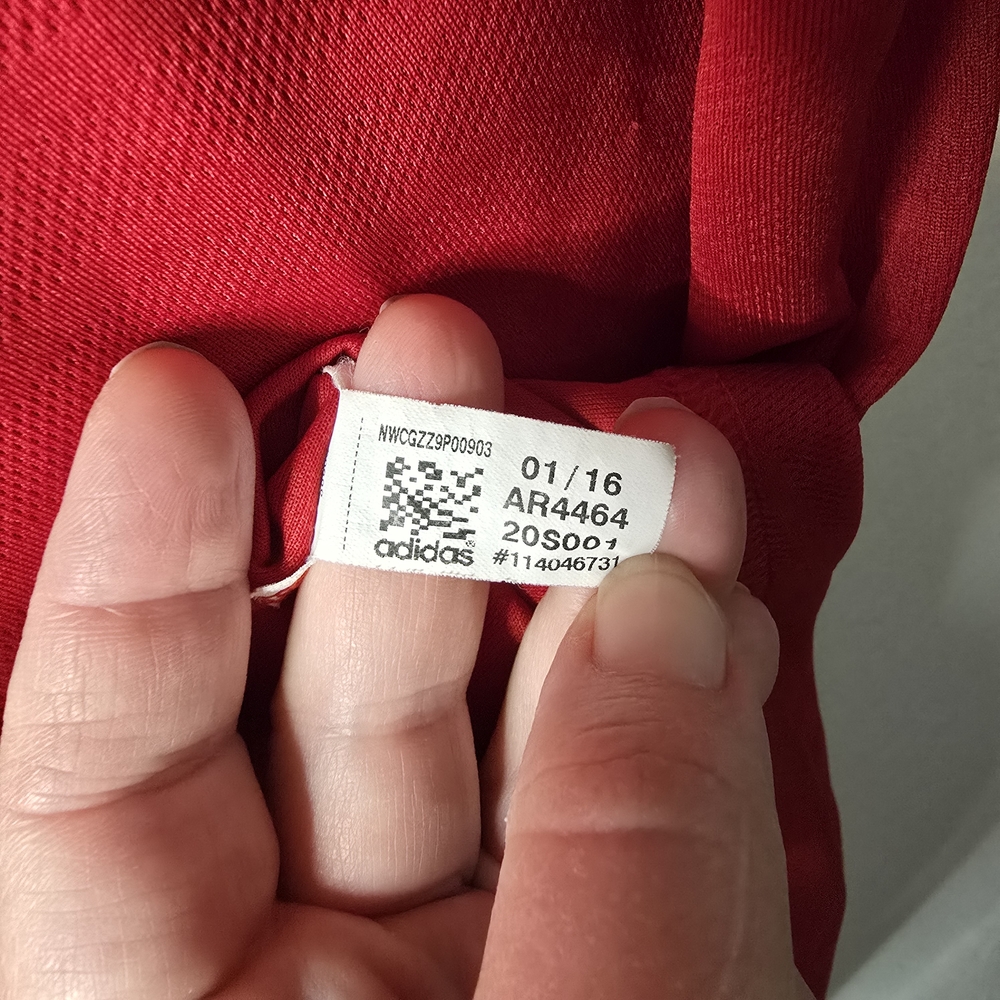 Adidas Men’s ClimaLite Red White Varsity Coach Polo Shirt Size M - Picture 8 of 10